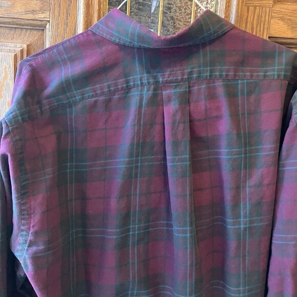 VTG Polo Ralph Lauren Blake Button Down Shirt Men Large Xmas Plaid Cotton Pony - Picture 9 of 10